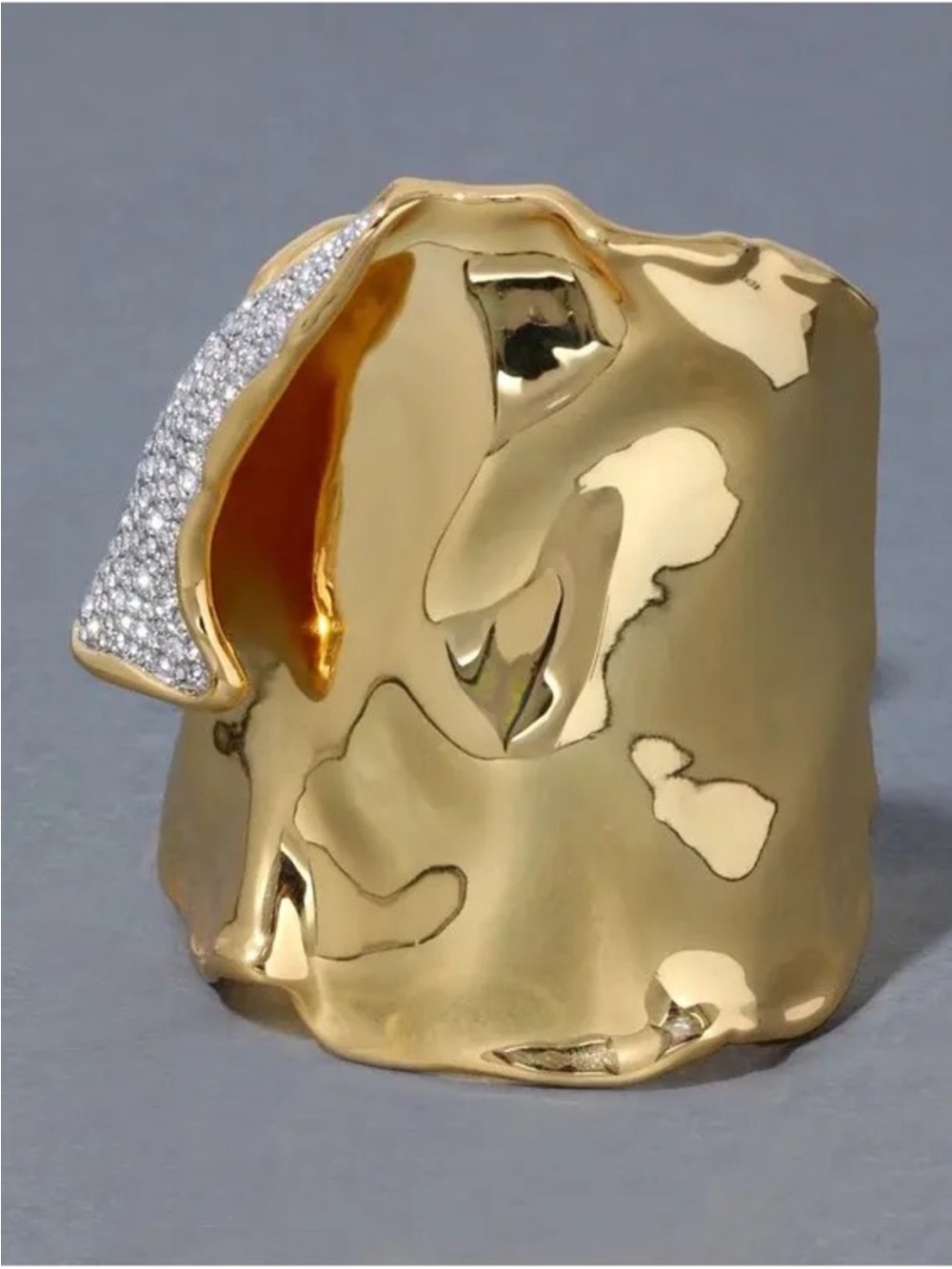 ALEXIS BITTAR • Solanales Gold Hidden Diamond Treasure Cuff Bracelet - Picture 10 of 11